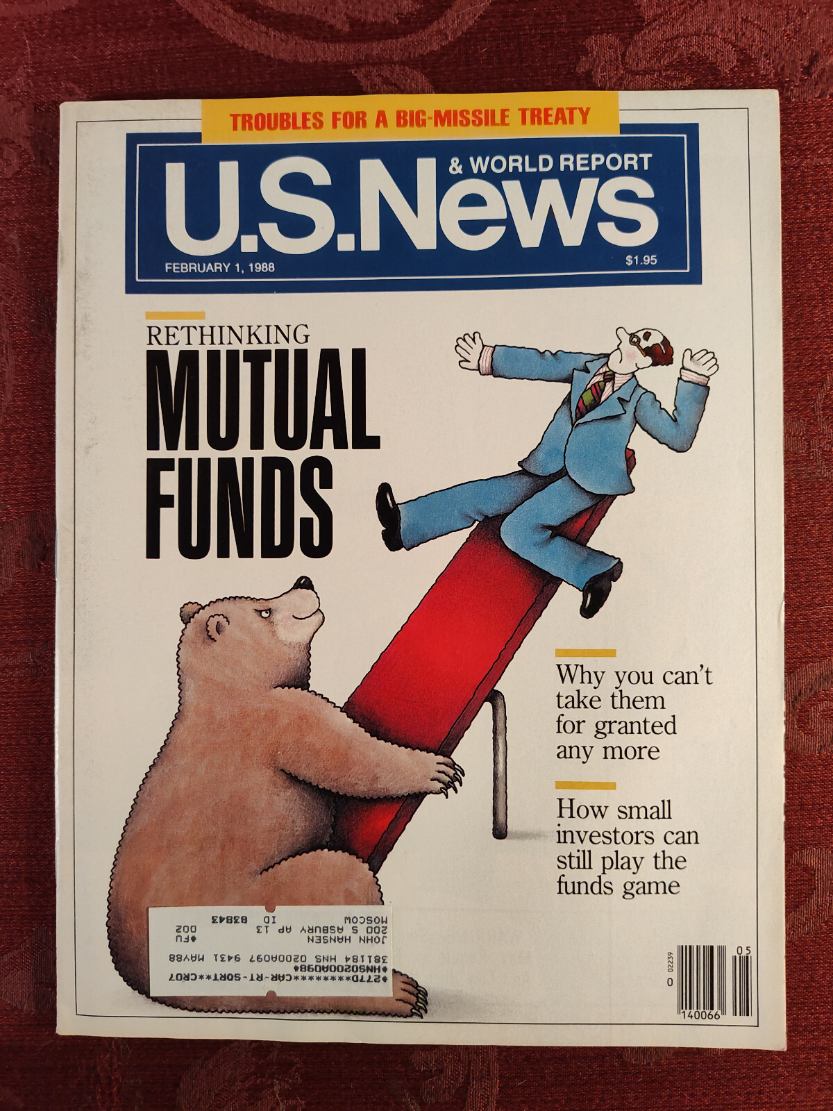 U S NEWS World Report Magazine February 1 1988 Rethinking Mutual Funds