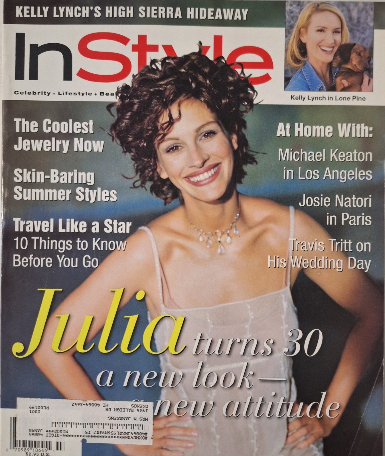 In Style Magazine (July 1997) Julia Roberts, Michael Keaton, Travis Tritt VG+