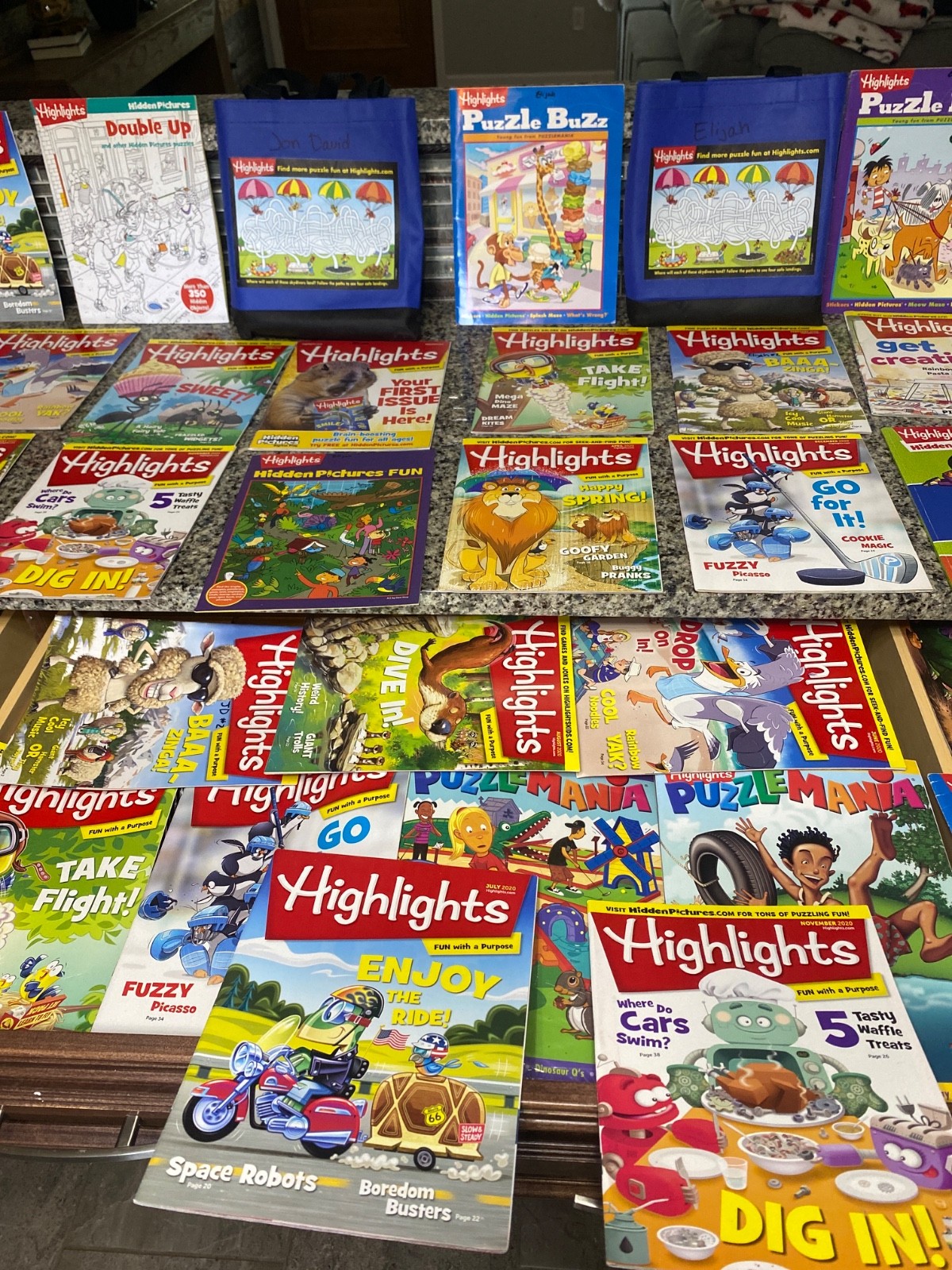 Highlights Puzzle Mania/Buzz/Hidden Pics stickers etc. Lot of 38 Activity Books