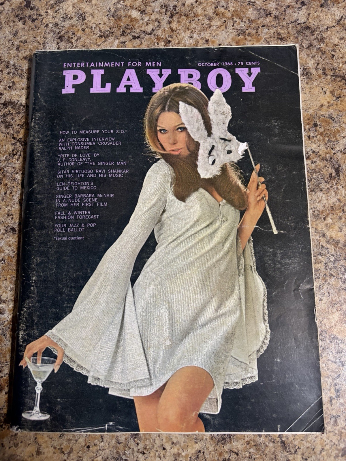 Vintage October, 1968 Playboy Magazine Complete With Centerfold