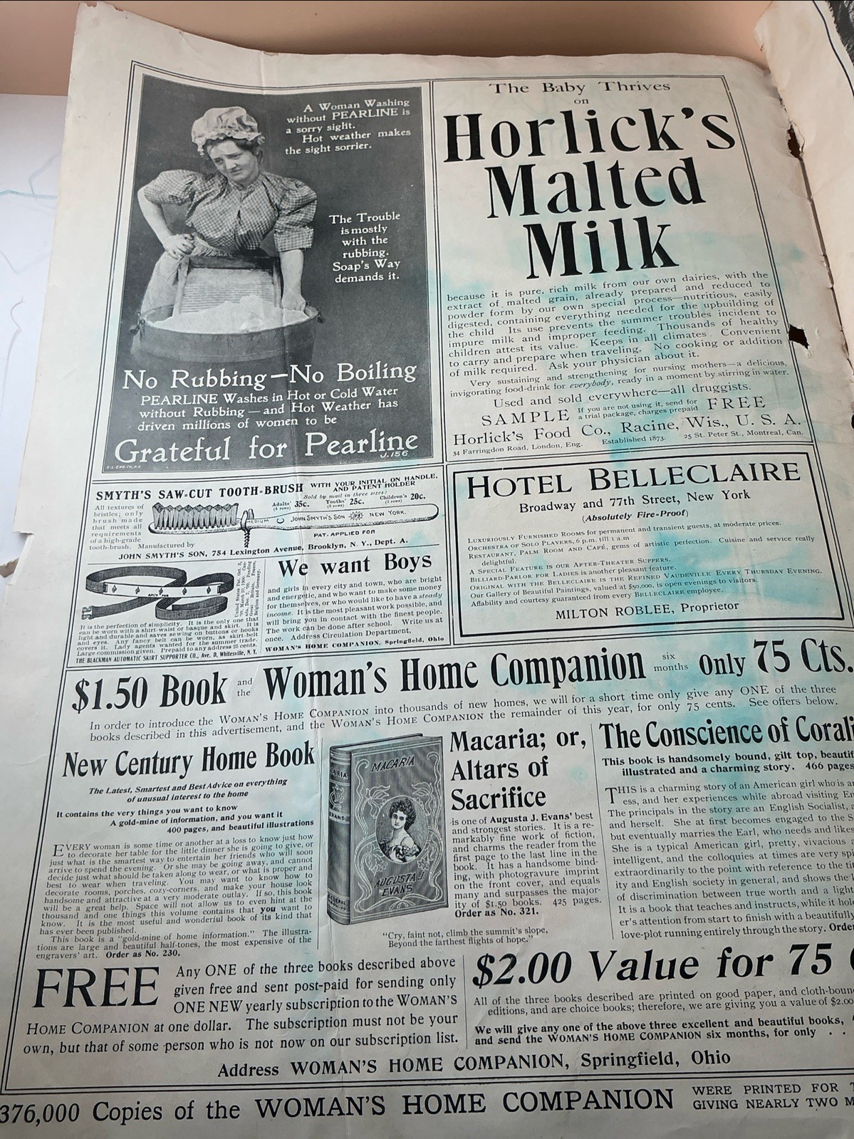 Vintage Magazine, Woman’s Home Companion, August 1903, Good Condition