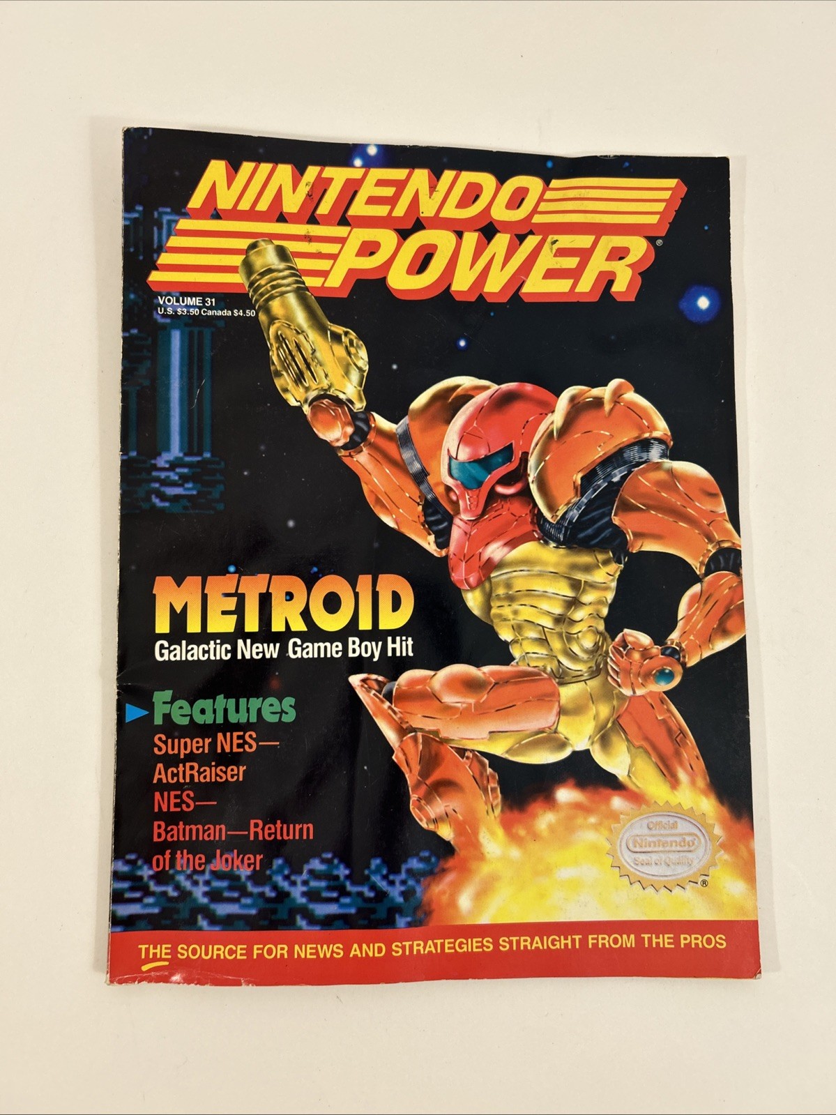 Nintendo Power Volume 31 Metroid w/ TMNT Poster Inserts *READ*