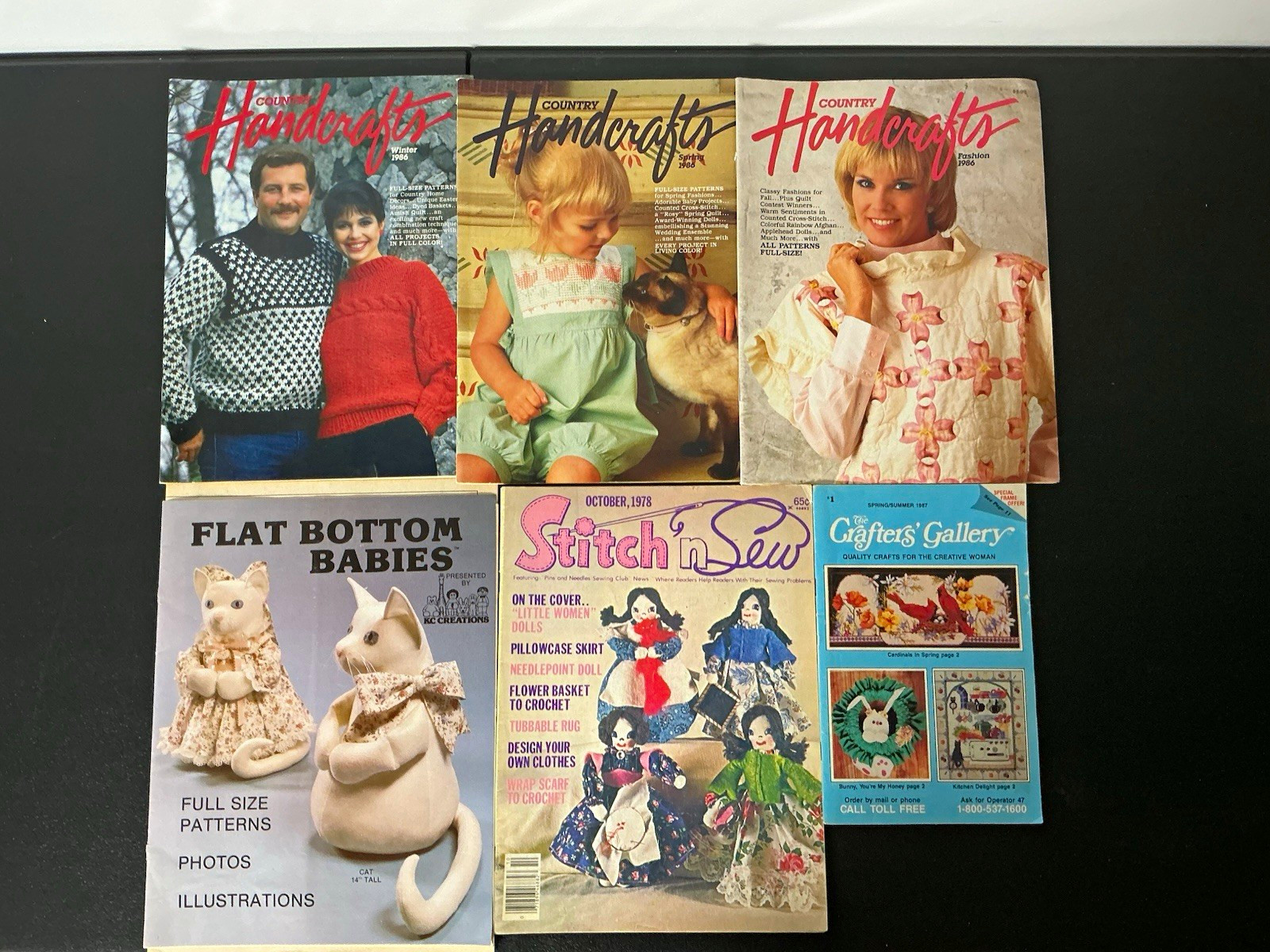 Vintage lot of Crafts Sewing Crochet magazines – Country Handcrafts