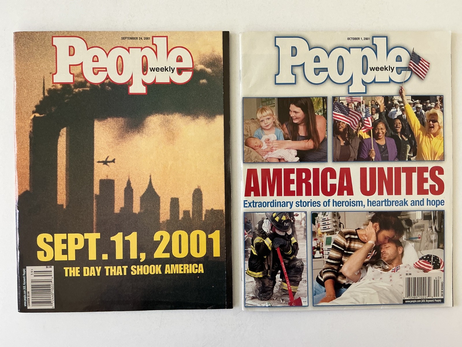 Twin Towers PEOPLE Magazines Bundle (2) September 11 2001 911 World Trade Center