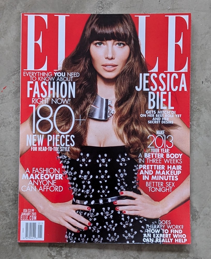 JAN 2013 ELLE fashion magazine JESSICA BIEL