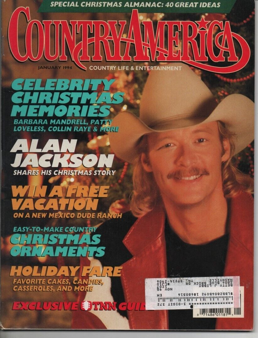Country America Magazine January 1994 Alan Jackson Cowboy Christmas