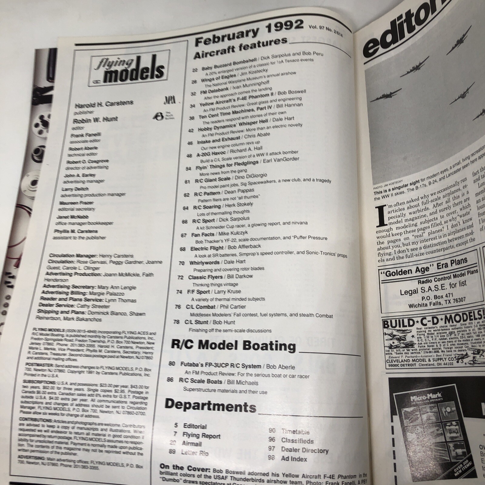 Flying Models Magazine February 1992