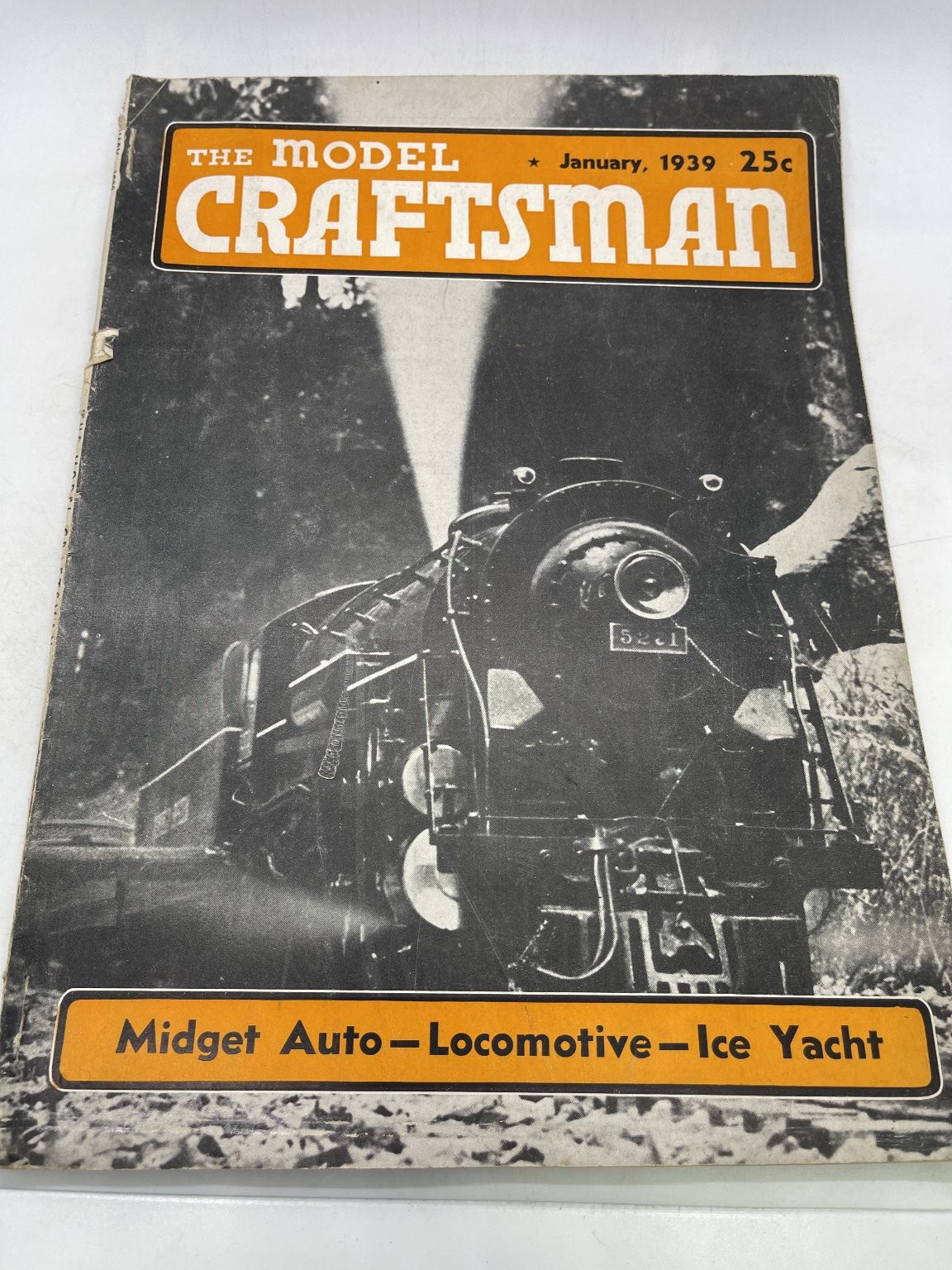Model Craftsman Magazine January 1939 Midget Auto Locomotive Ice Yacht