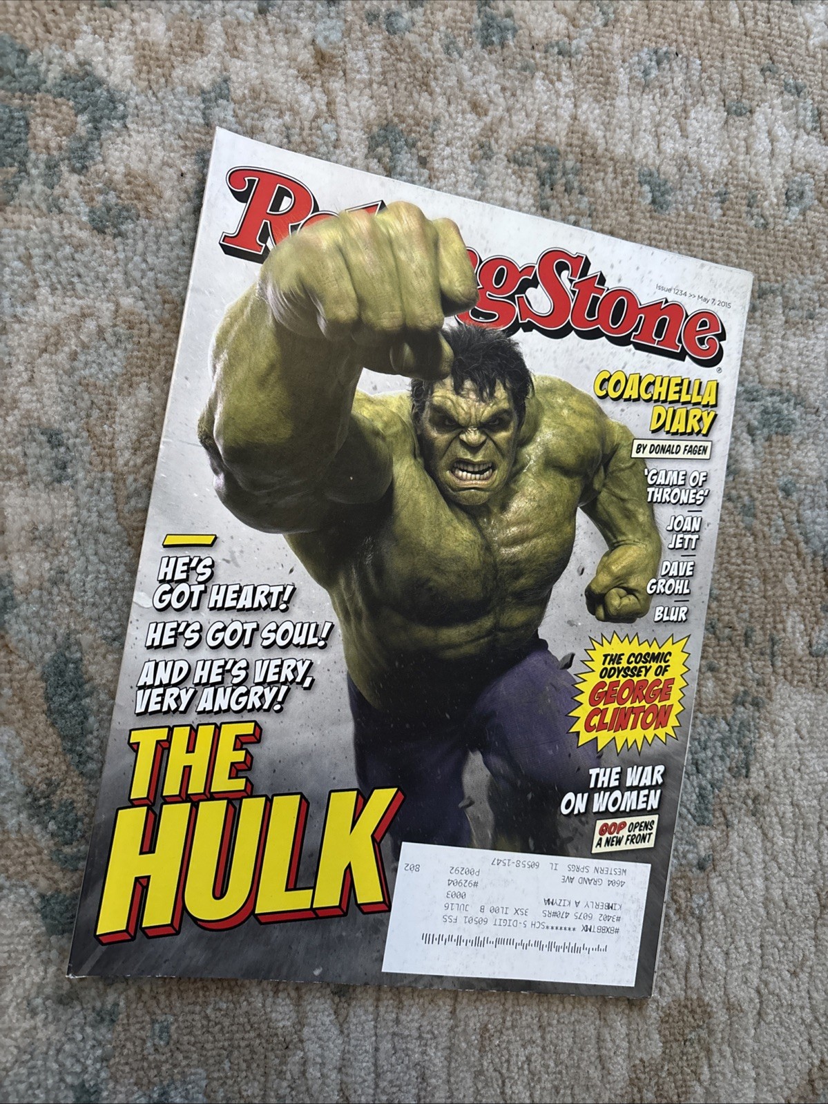 Rolling Stone Magazine Issue 1234 May 7, 2015 The Hulk