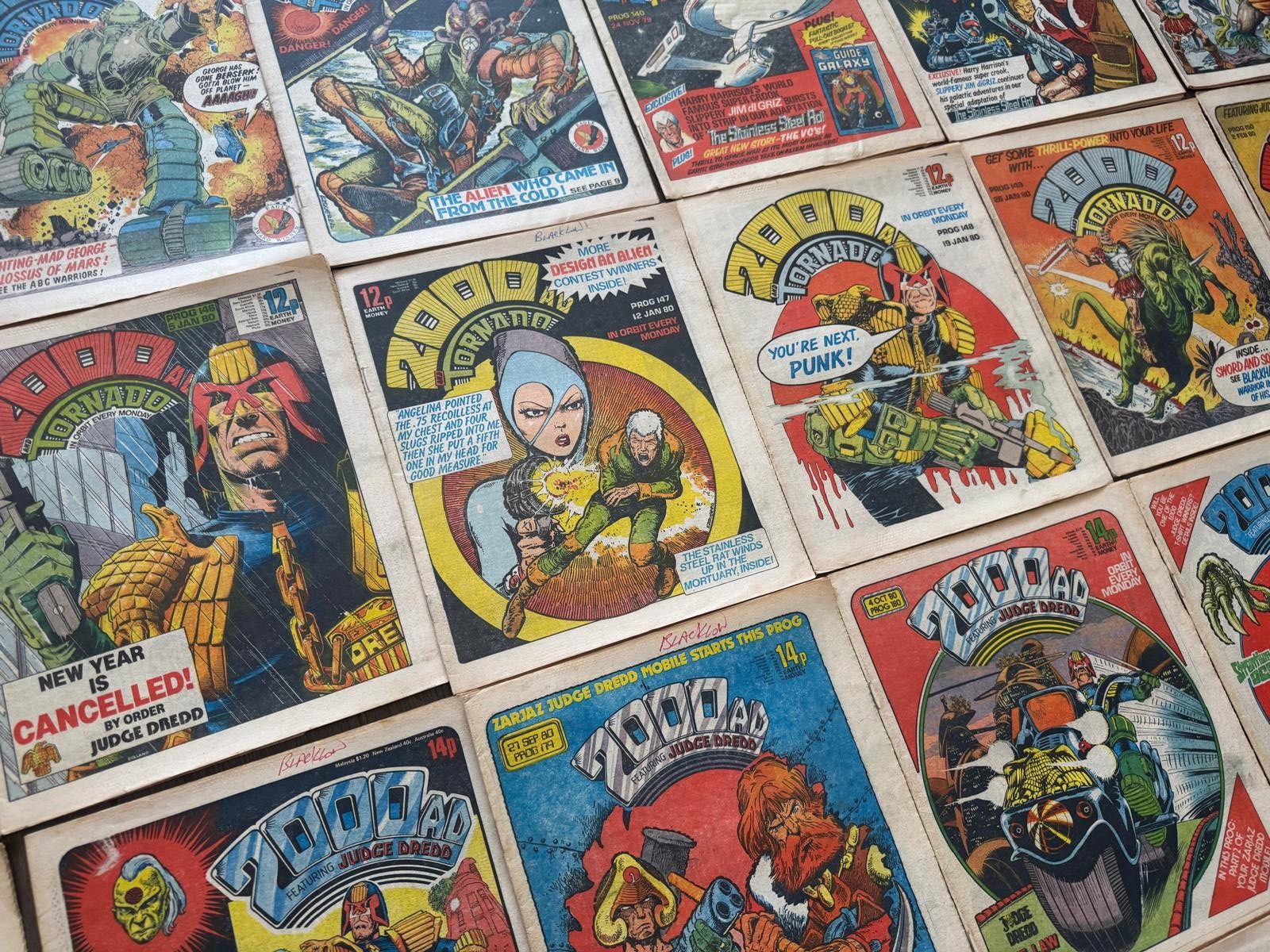 53 x 2000 AD Vintage Comic Job Lot Judge Dredd IPC Progs 61-187 1978-80