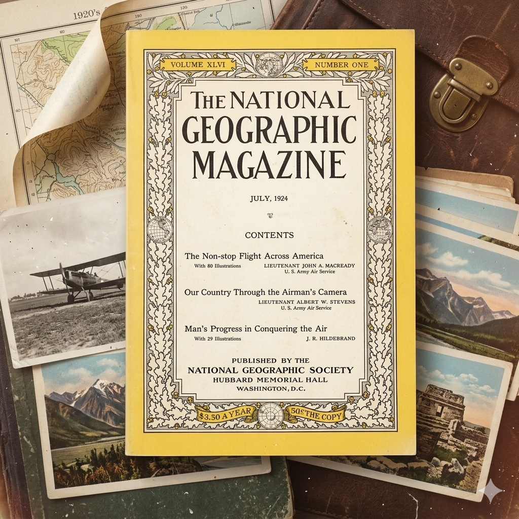 1924 Natl Geographic v. XLVI No 1 Non-stop Flight Across America Aviation Photos
