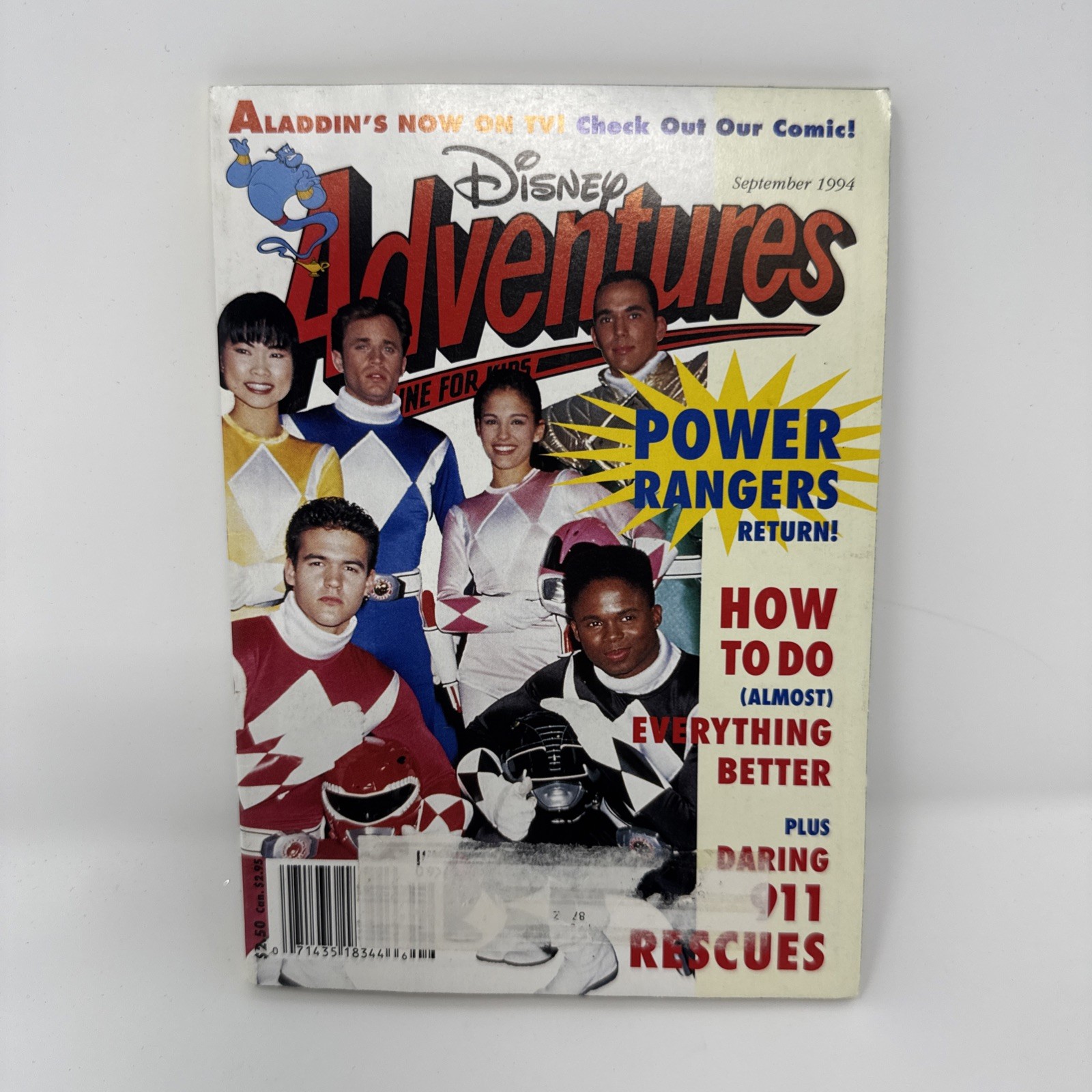 Disney Adventures Magazine Kids September 1994 Power Rangers Return Aladdin