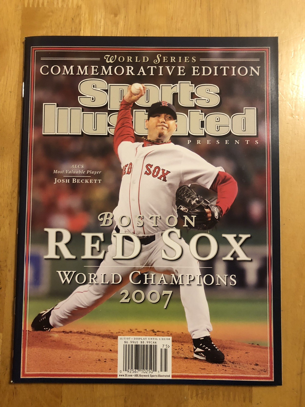 Boston Red Sox Sports Illustrated 2007 World Series Commemorative Pedroia Ortiz