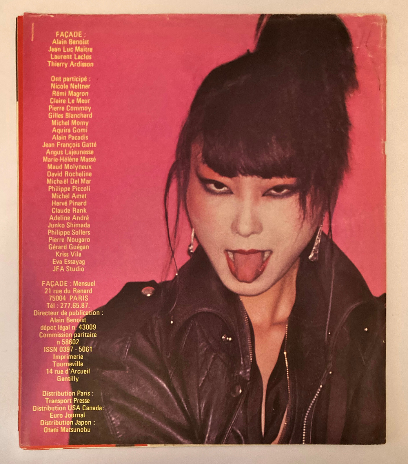 FACADE Magazine #5, 1977. Rare French New Wave fashion, Jagger, Sayoko Yamagushi