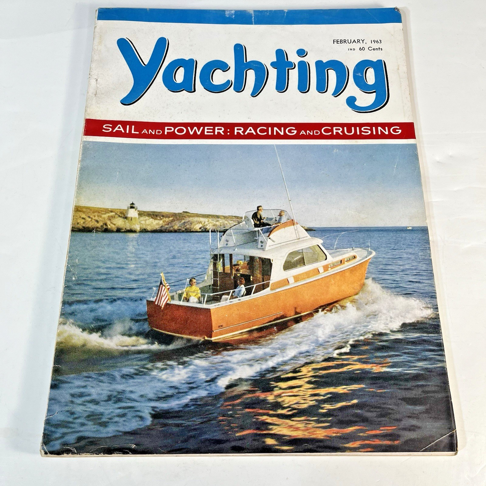 1963 February Yachting Magazine Power Sail Cruising Racing Boating Boats Yachts