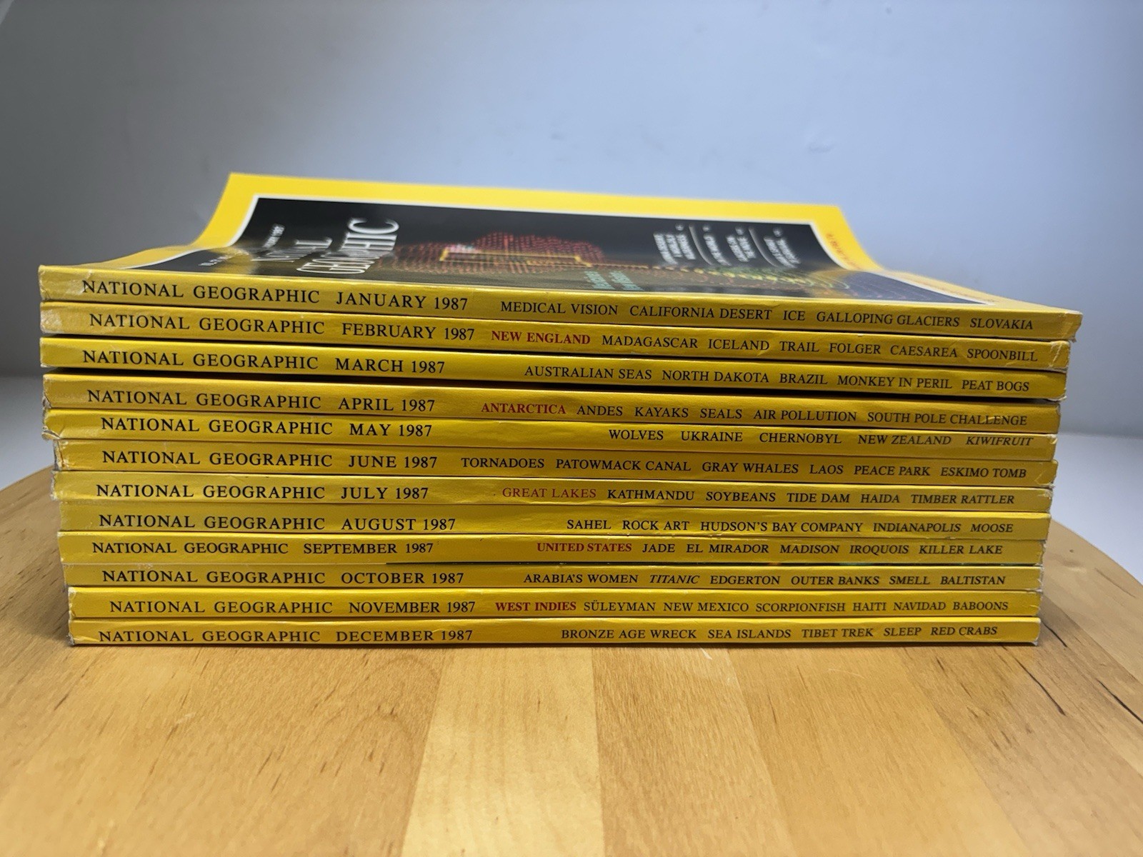 National Geographic Magazine 1987 Jan-Dec Monthly Issues Vol 171-172 Illustrated