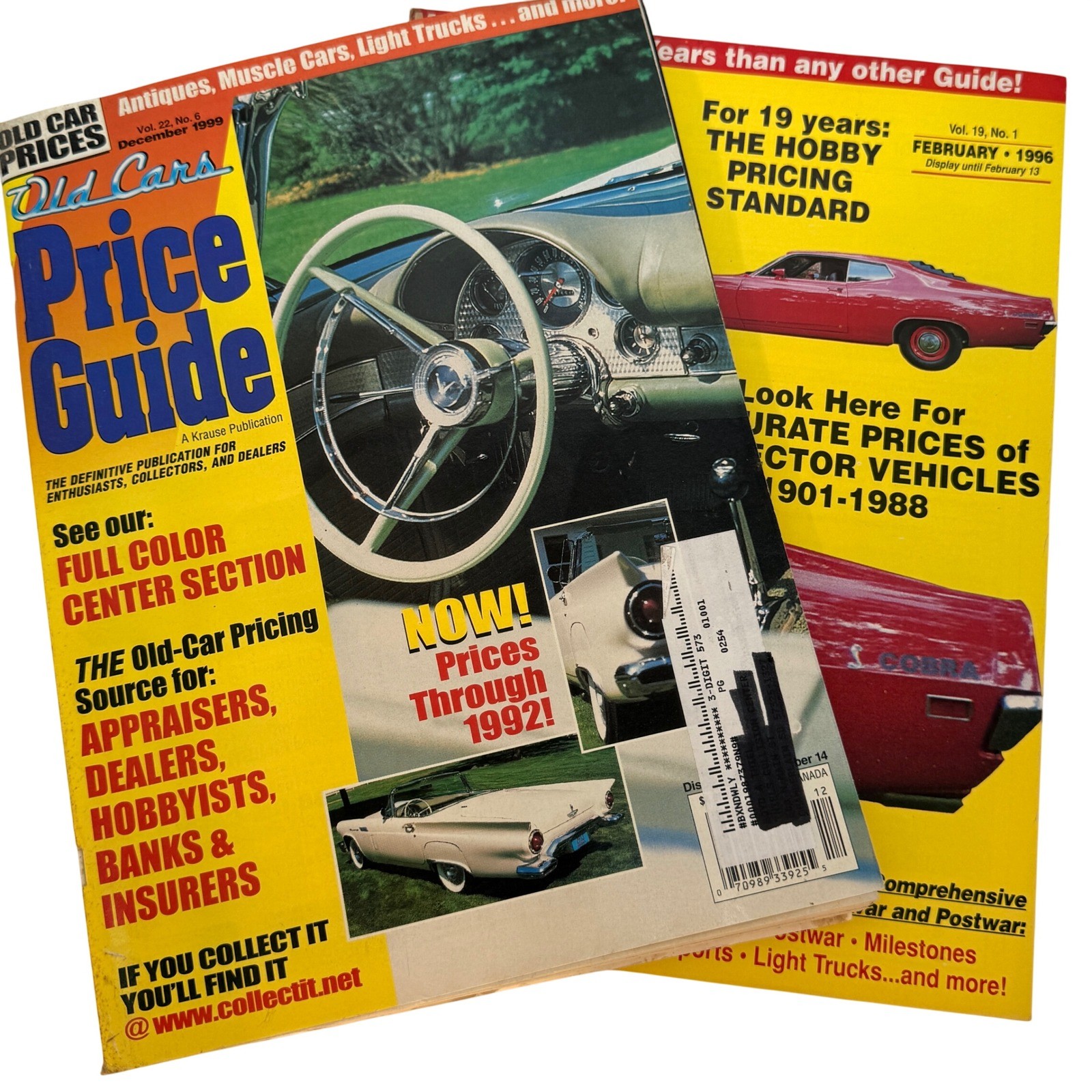 Old Cars Price Guide Magazine Lot 1996 1999 Krause Pub. Collector Pricing