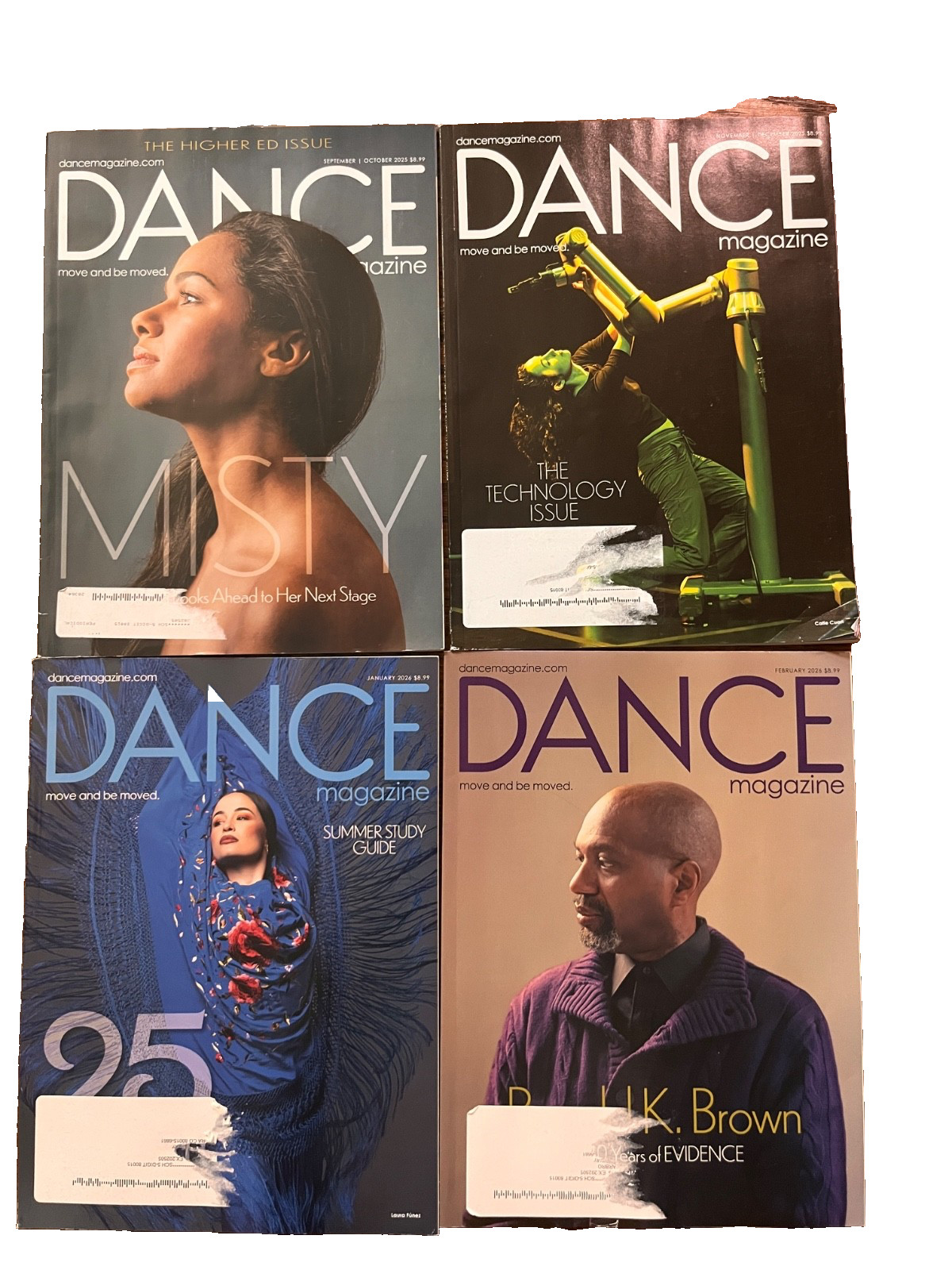 4 New Issues Dance Magazine Sept/Oct & Nov/Dec 2025 Jan. 2026 Feb. 2026