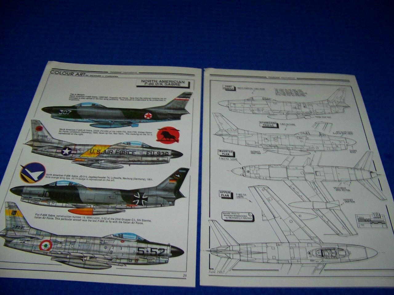 N.A. F-86 D/K SABRE..HISTORY/1:72 6-VIEWS/PROFILES (653AA)