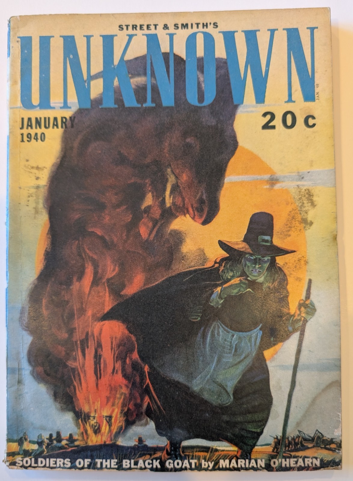 Unknown Pulp Jan 1940 VG Soldiers Of The Black Goat Marian O’Hearn Witch Cvr