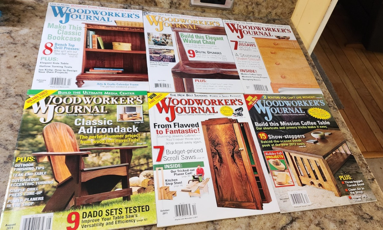 Taunton’s Wood Workers Journal Magazine 2011 Complete Year 6 Issues