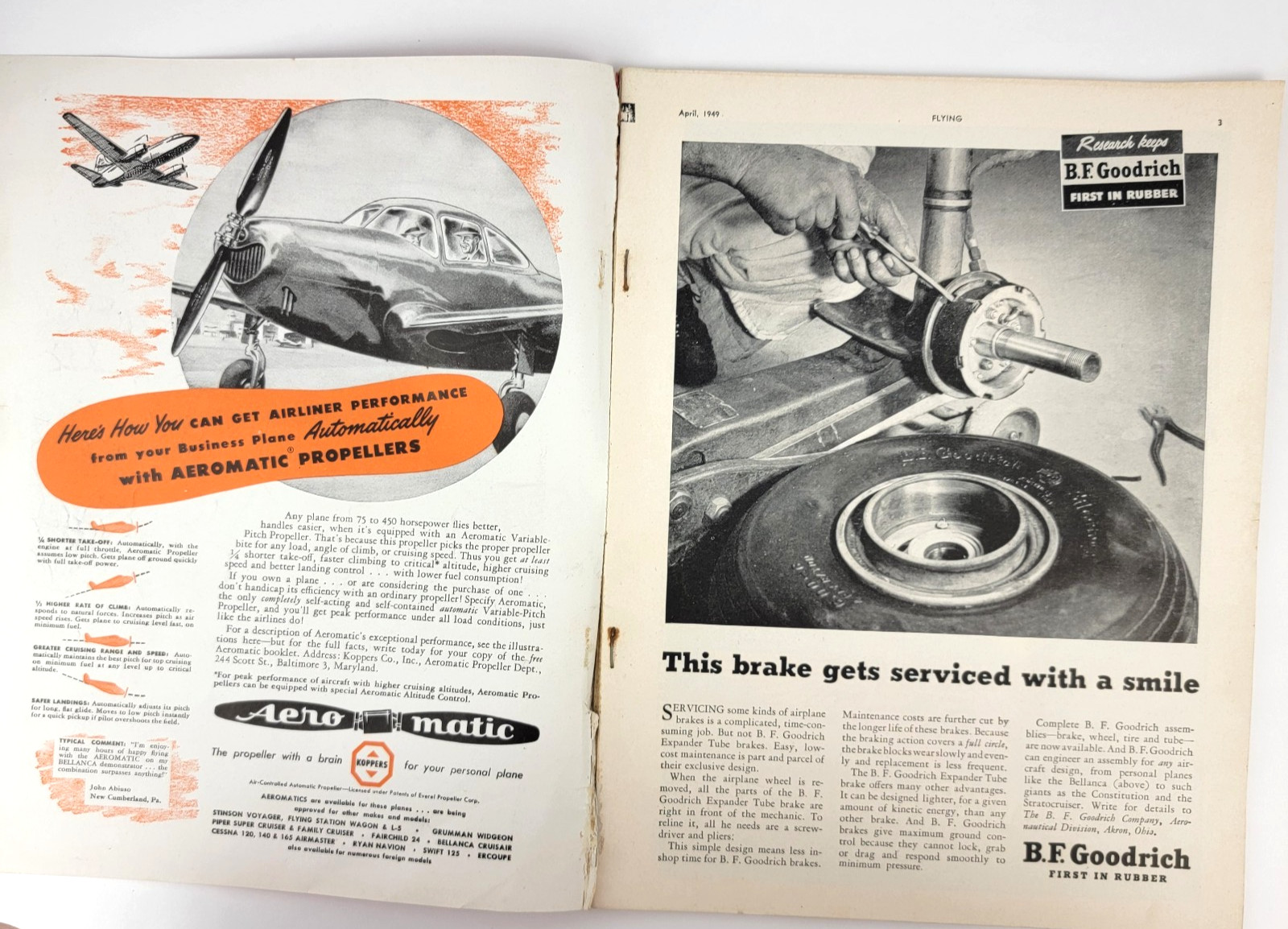 FLYING April 1949 McDonnell XF-85 Goblin Parasite Fighter BUY2+SAVE