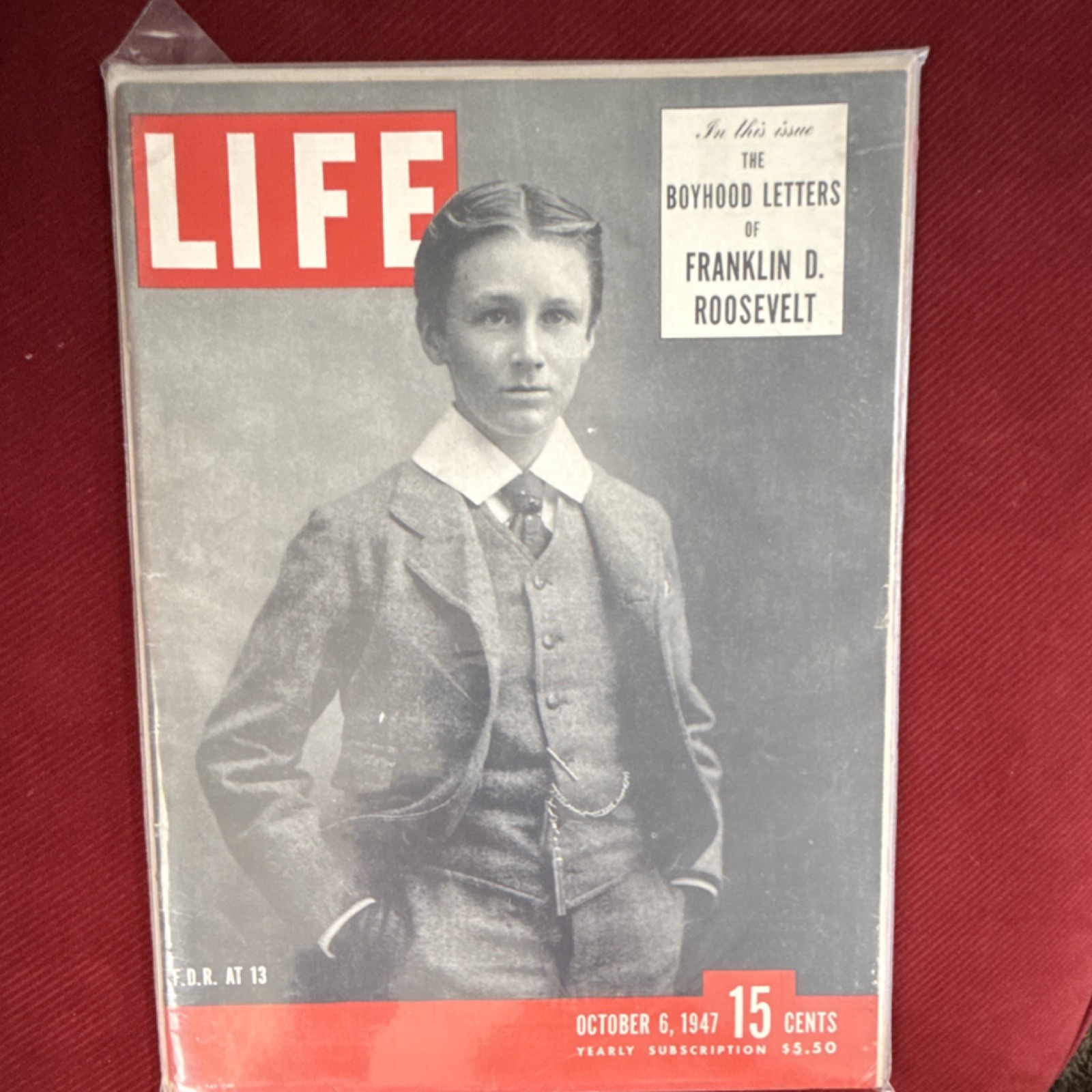 Life Magazine October 6,1947 Illustrated Boyhood Letters Franklin D. Roosevelt