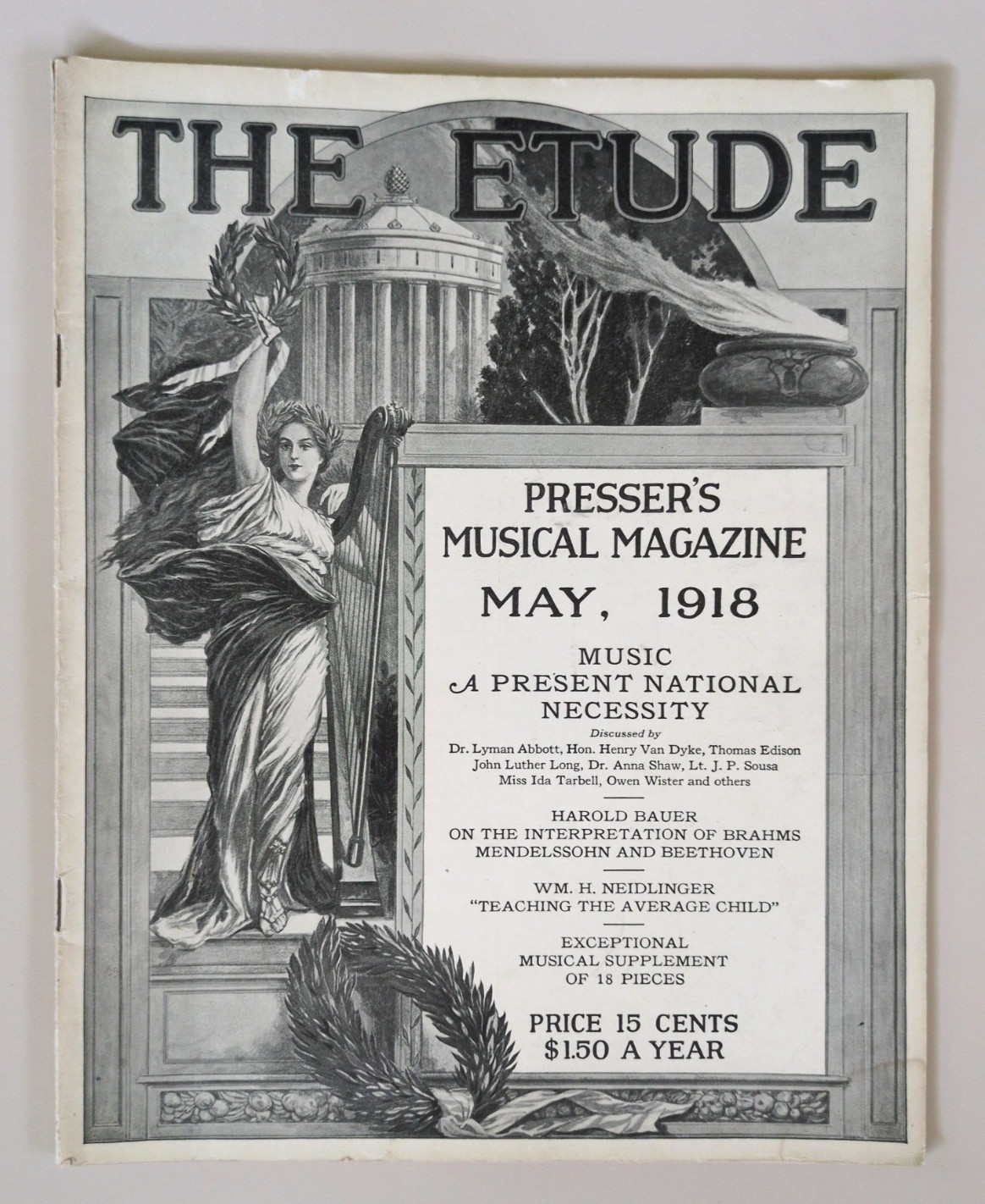 The Etude Music Magazine May 1918 (Vol. 36 No. 05) WWI Issue Resinol Soap Ad