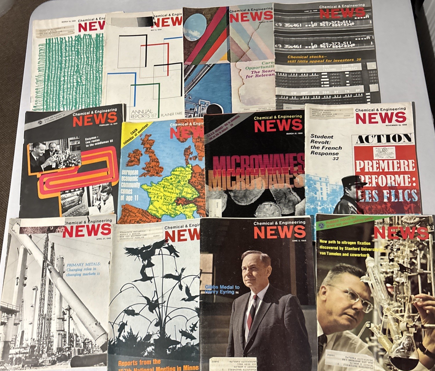 Chemical & Engineering News -1960’s Vintage Magazine Lot Of 12
