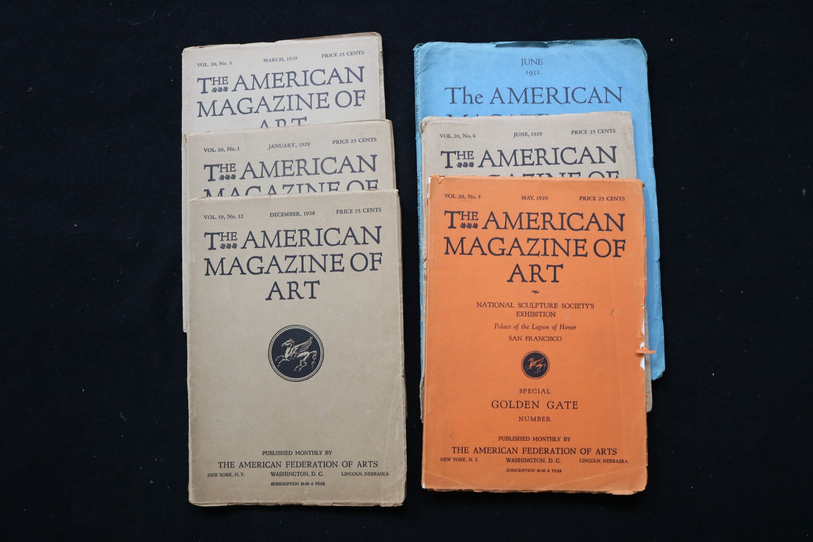 1928-1932 THE AMERICAN MAGAZINE OF ART – LOT OF 6 – O 3999