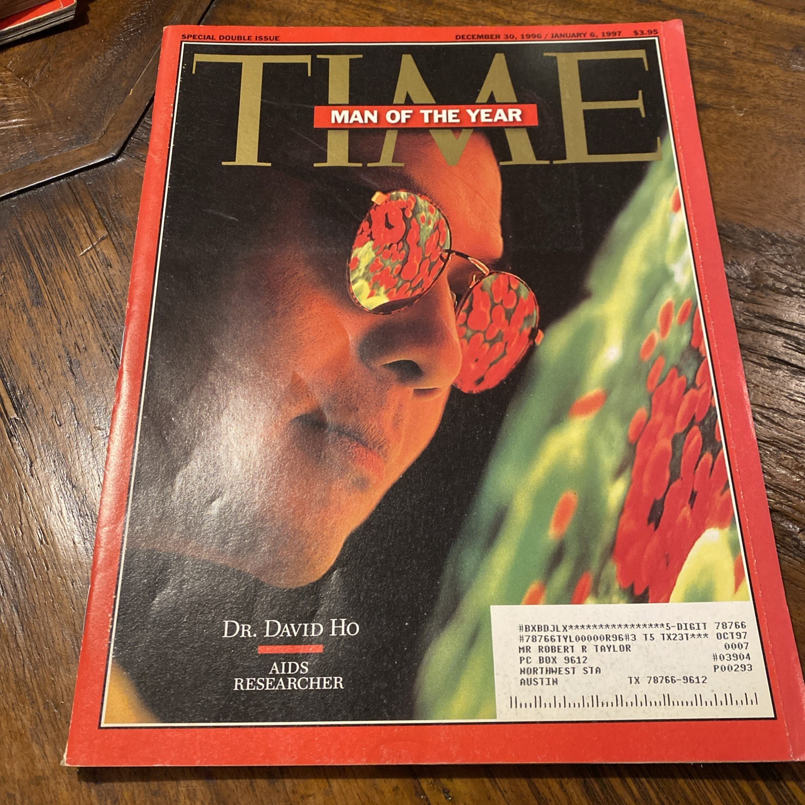 TIME MAGAZINE – Man Of The Year- Aids Researcher Dr. David Ho January 6 1997