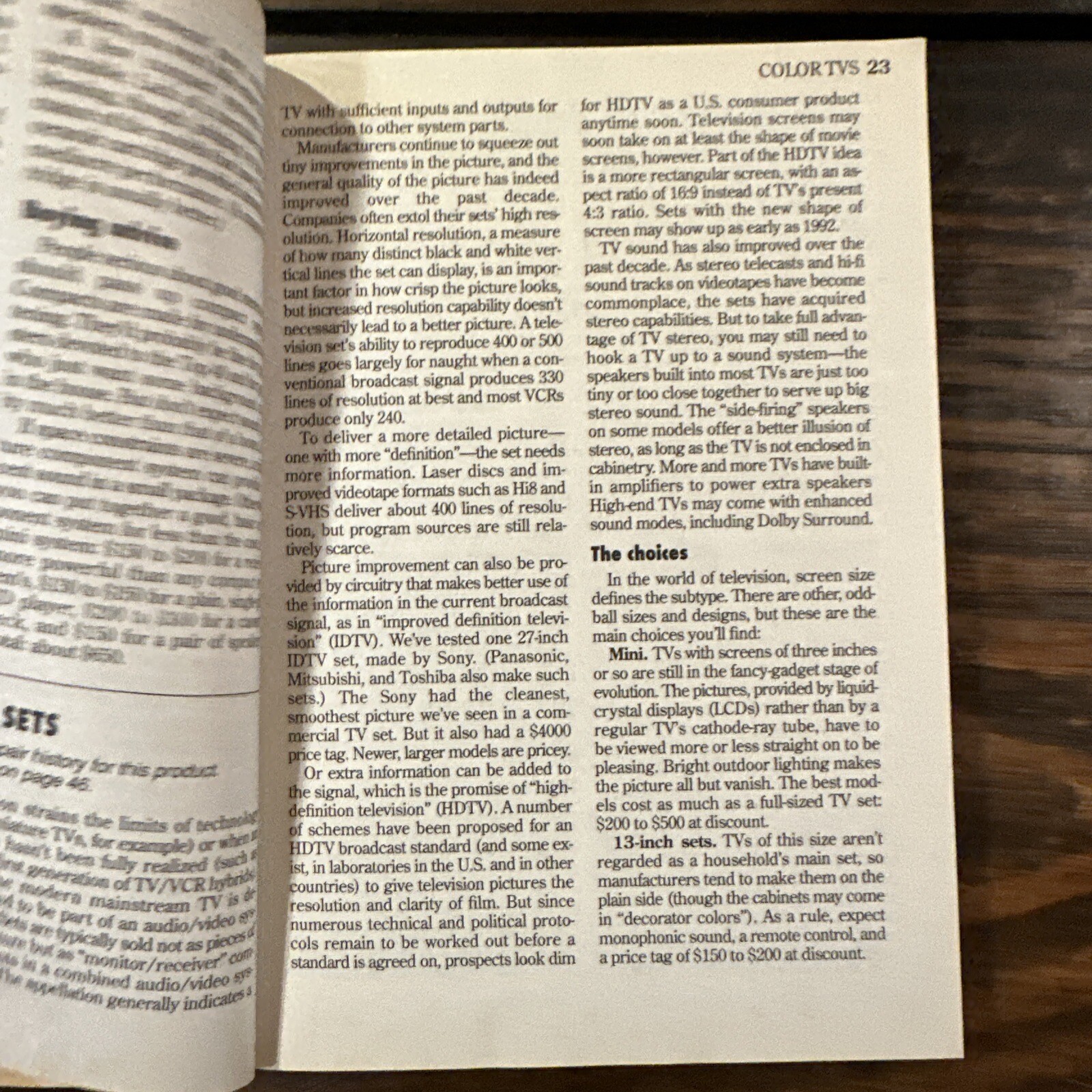 Consumer Reports Buying Guide Vintage 1992