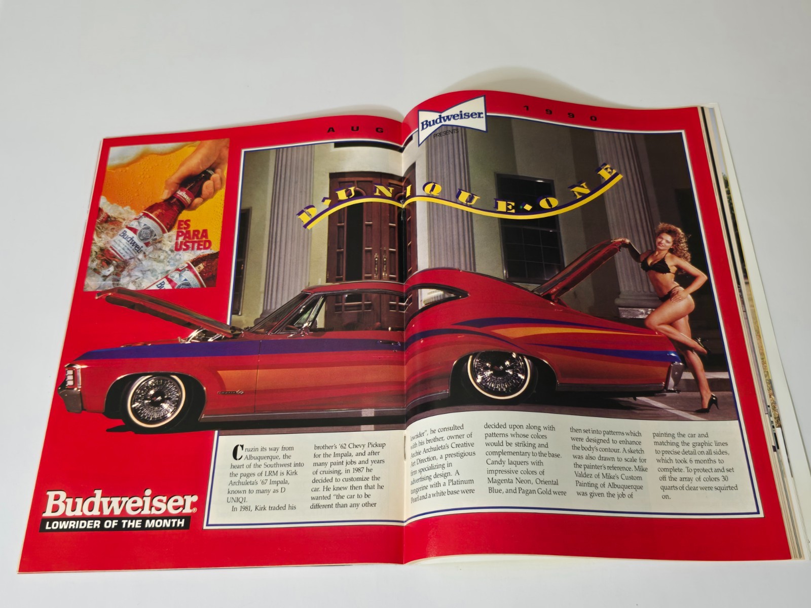 LOWRIDER MAGAZINE AUG 1990 CAR CULTURE STREET LATINO TRUCK VTG CHICANO ART ARTE