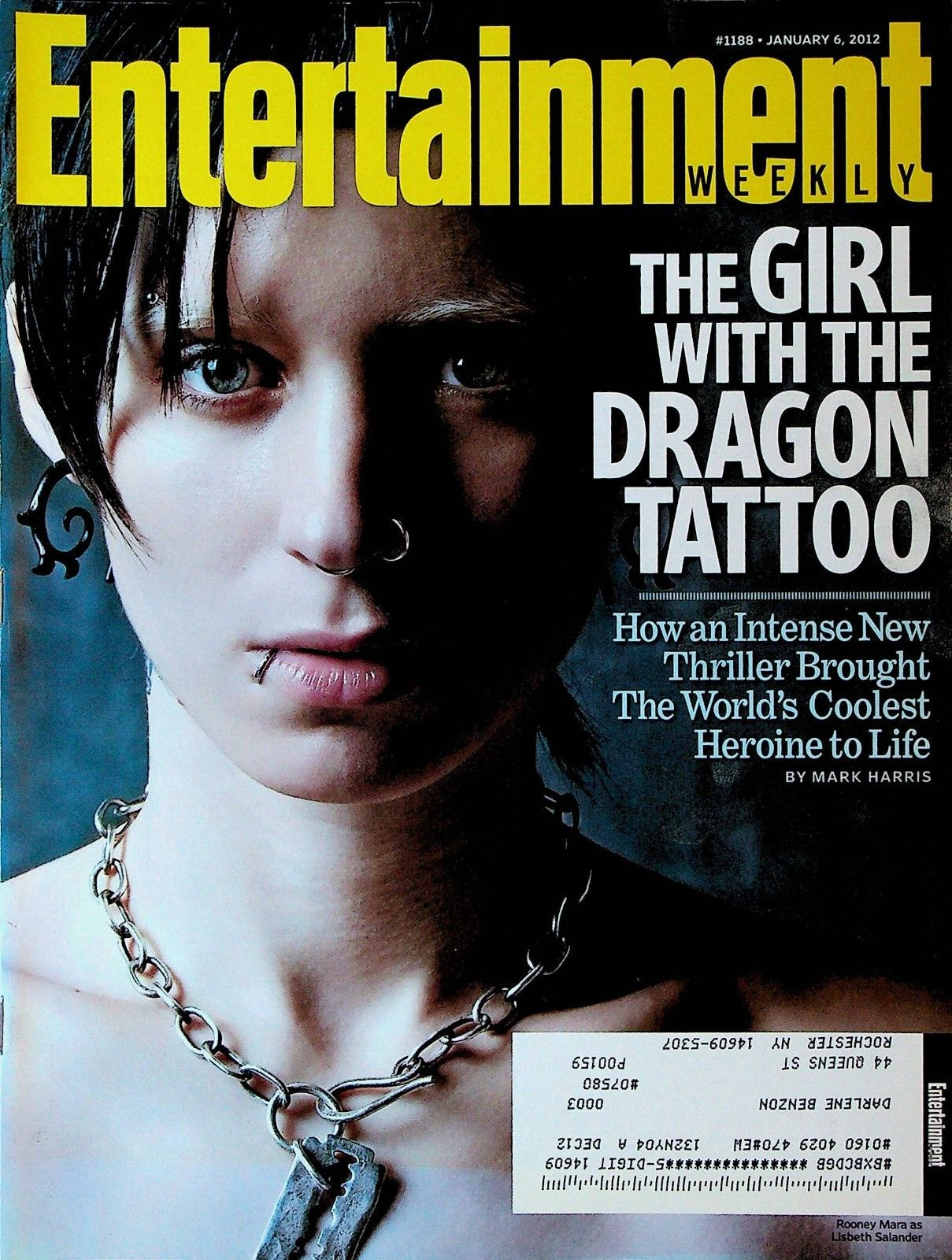 Entertainment Weekly #1188 January 6 2012 The Girl With the Dragon Tattoo