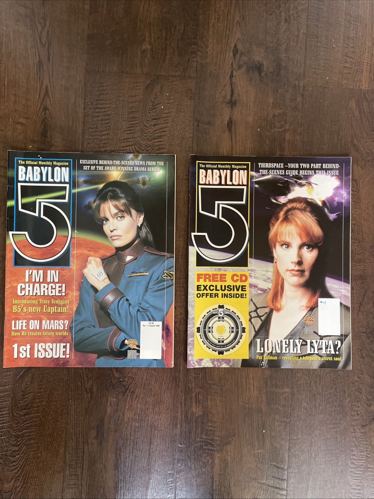 Babylon 5 Monthly Magazine 1st Issue & No 4 1998. VG/NM