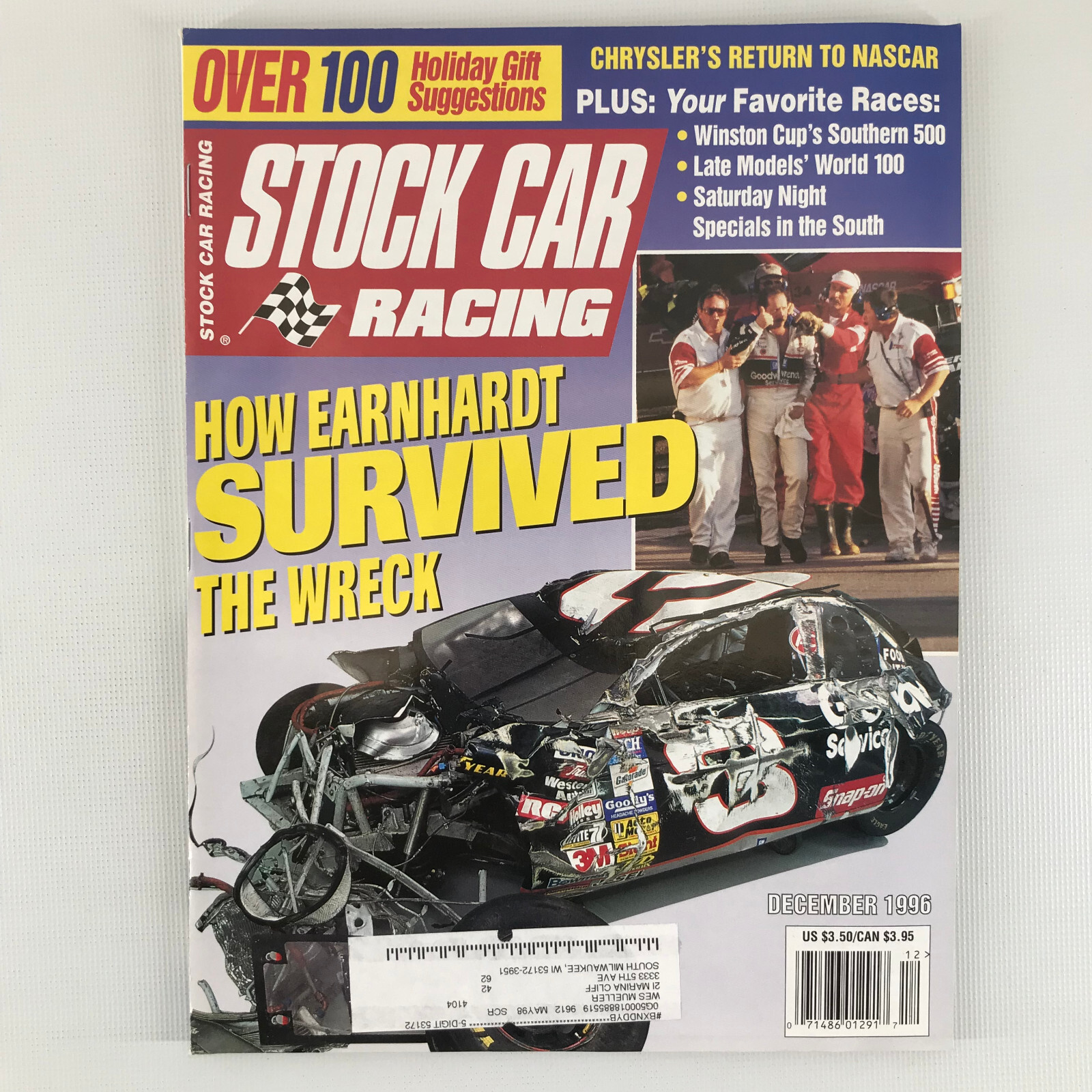 Stock Car Racing Magazine December 1996 Subscription Edition