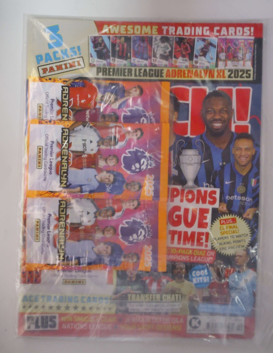 Match magazine #2225 27th May 2025 + 3 packs Premier League Adrenalyn XL cards