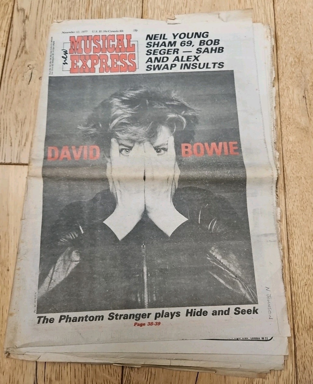 NME New Musical Express November 12th 1977 David Bowie Cover