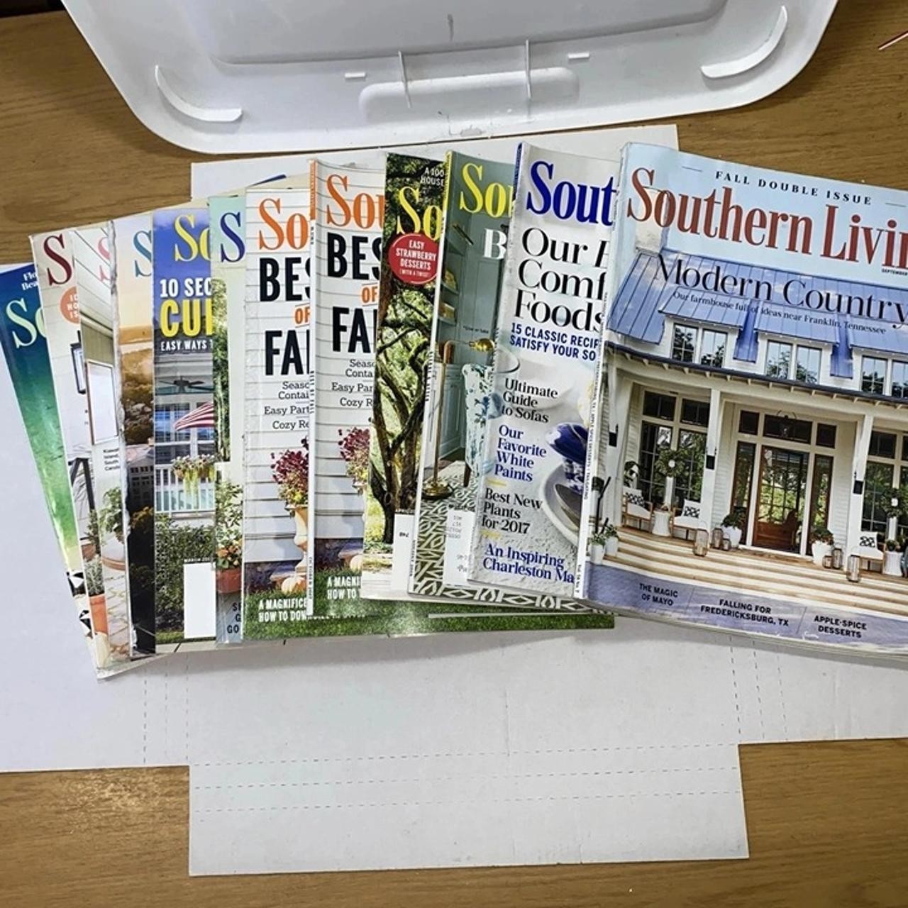Lot of Southern Living Magazines Recipes Pecan Pie Outdoor Decor Garden Summer