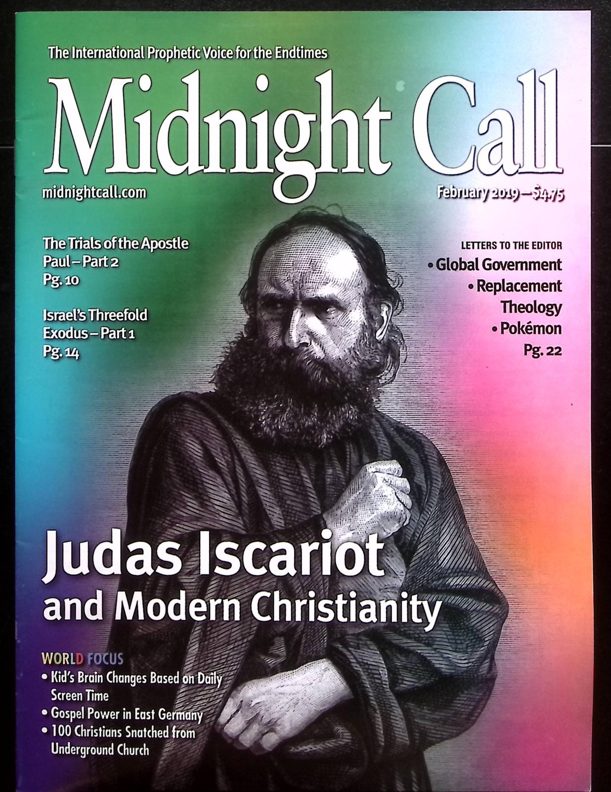 MIDNIGHT CALL MAG FEB 2019 JUDAS ISCARIOT AND MODERN CHRISTIANITY W519