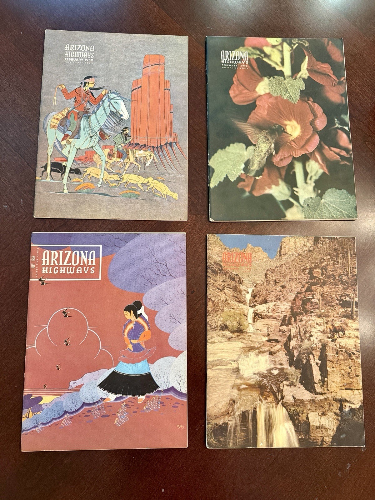 Arizona Highways 1950s Vintage Magazines Southwest Art Native American Cowboy