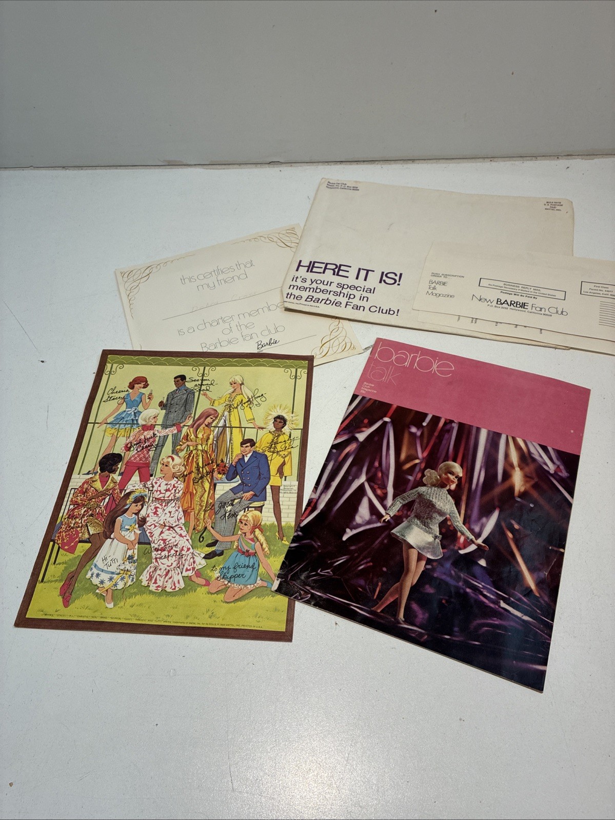 Vintage 1969 Volume 1 Number 1 BARBIE TALK fan MAGAZINE & poster from MATTEL