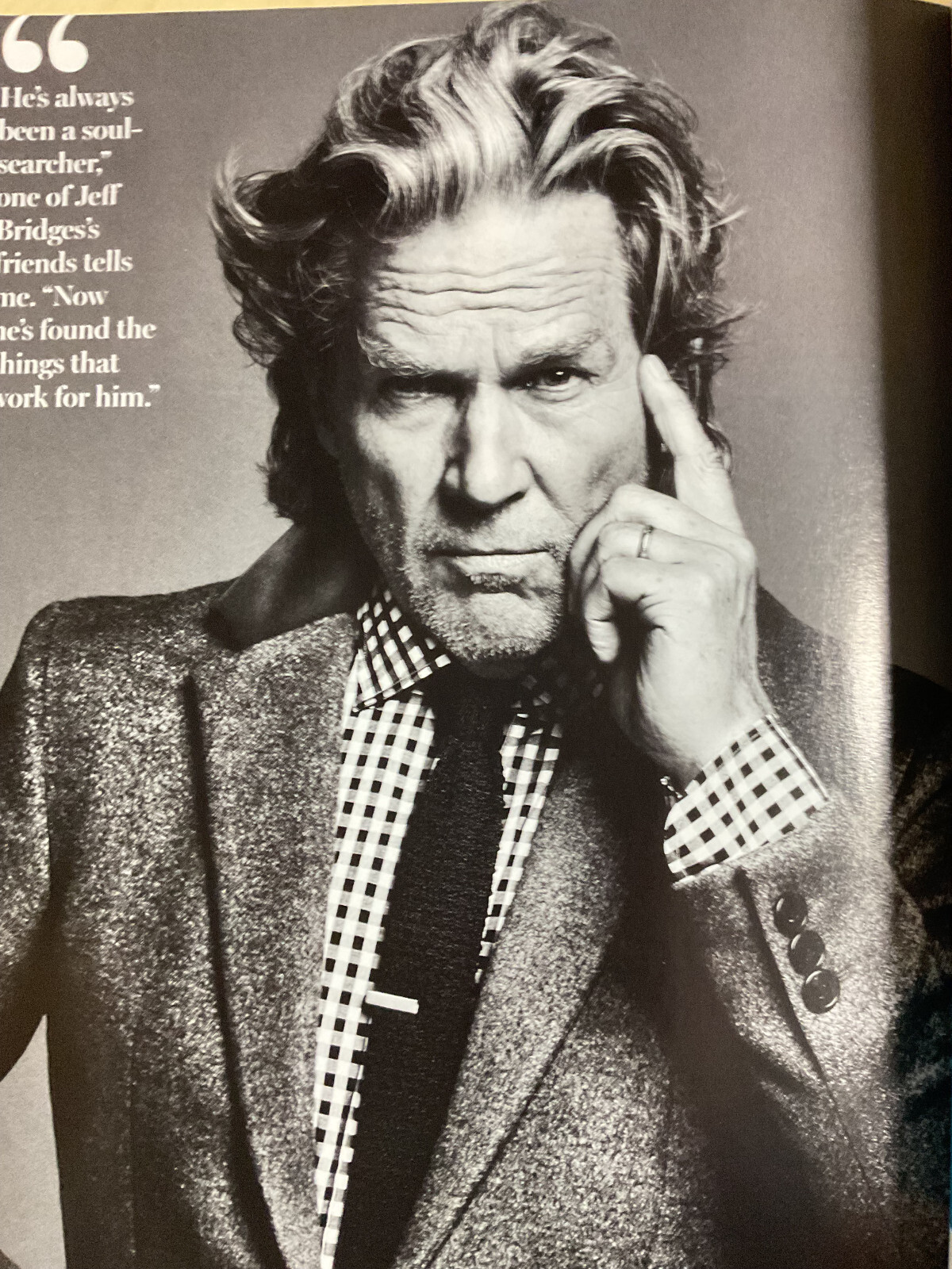 october 2013 GQ mens magazine Jeff bridges on cover Lilly Caplan from True Blood