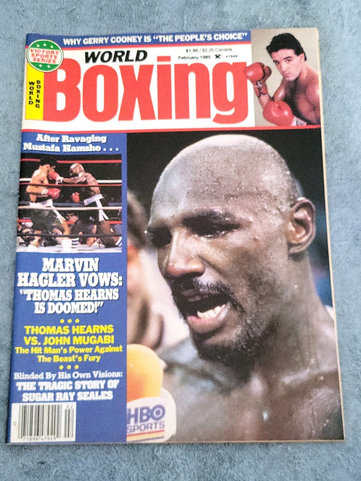 World Boxing Magazine February 1985 Marvin Hagler Cover Newsstand VF/NM