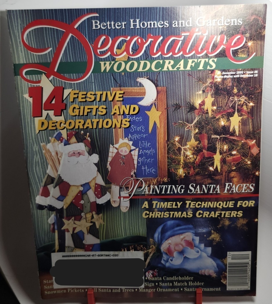 BHG DECORATIVE WOODCRAFTS MAGAZINE DECEMBER 1995 CHRISTMAS SANTA PATTERN INTACT
