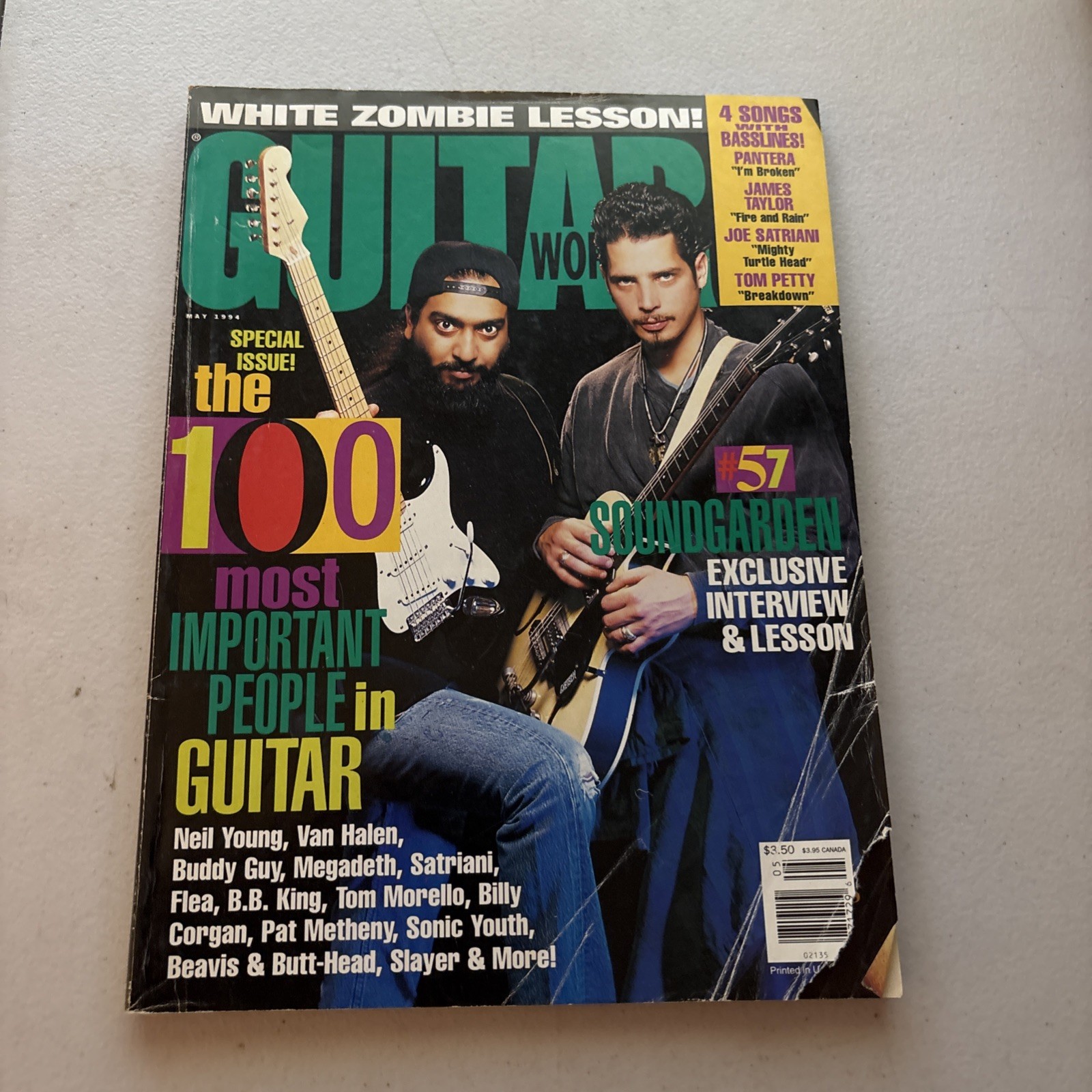 Vintage Guitar World Magazine May 1994 Soundgarden 100 Most Important Guitar