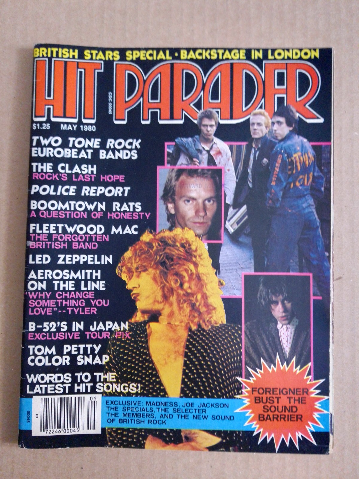 Hit Parader Magazine – May 1980 – Tom Petty Poster , Clash , Police , B-52’s Etc