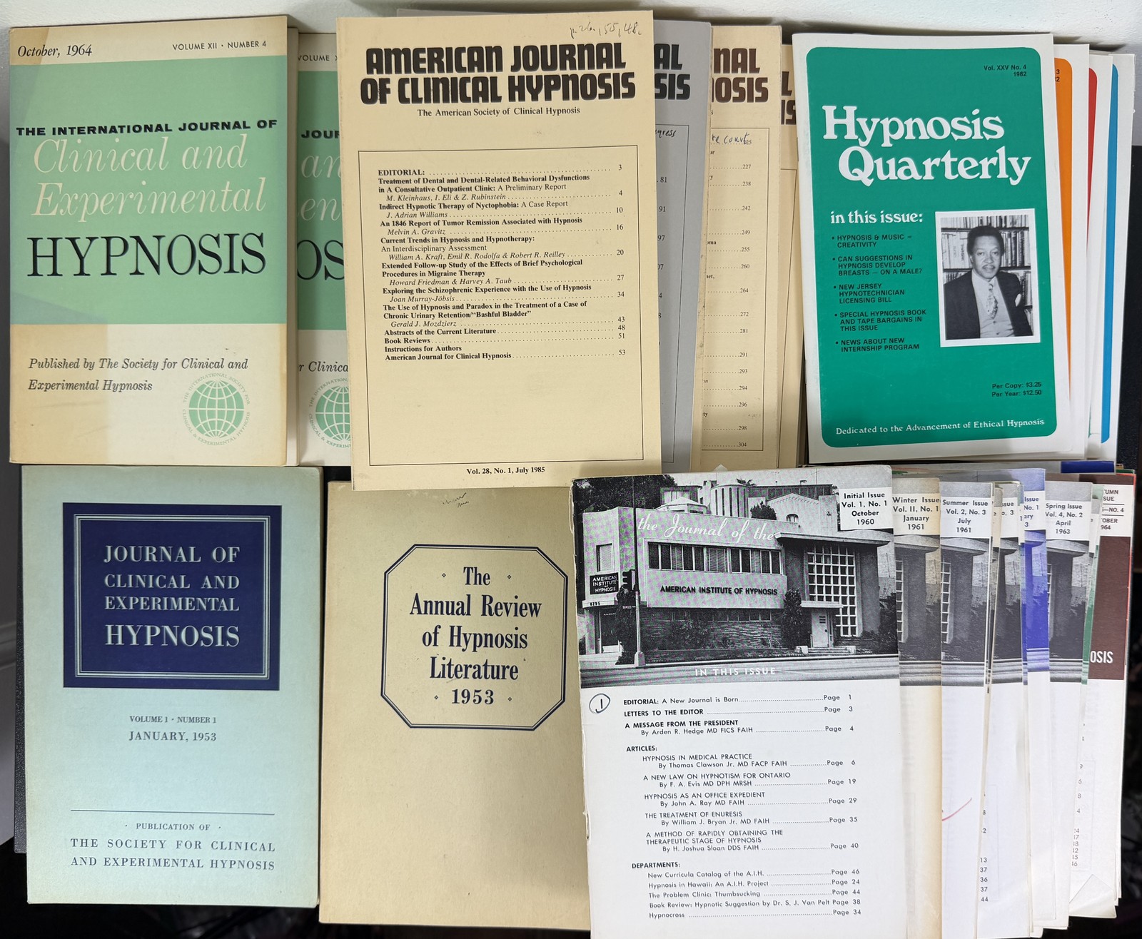 Hypnosis Magazines LOT AJCH Hypnosis Quarterly International Journal – Kreskin