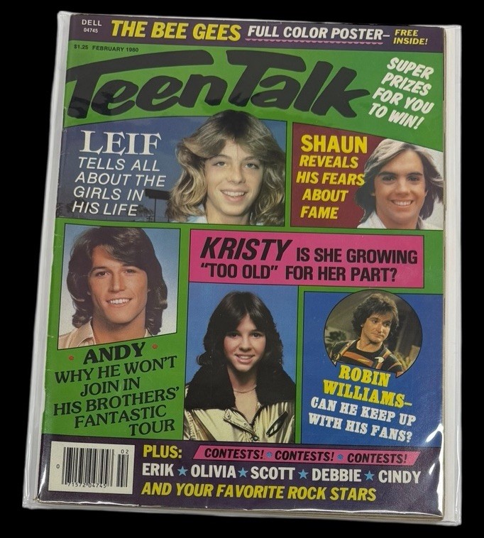 Vintage Teen Talk Magazine February 1980s Heartthrobs Tabloid Girls Bee Gees