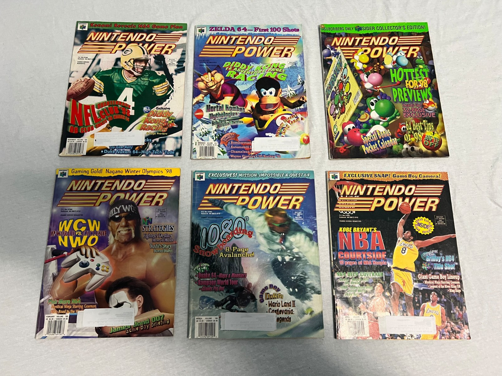 Nintendo Power Magazine Lot Issues 102,103,104,105,106,107
